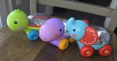 Fisher Price Poppity Pop Turtle Hippo Elephant Baby Toy Sensory Discovery Rattle