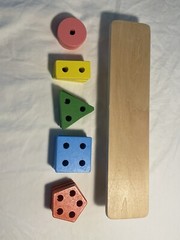 Montessori Wooden Shape/Color /Number Sorter Educational Hand-eye Coordination