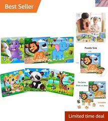 Animal Safari Jigsaw Puzzles for Toddlers | 20 Durable and Engaging Pieces