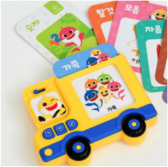 Pinkfong Baby Shark Bus Flash Cards Korean Words Learning Toddler Kid Play Toy