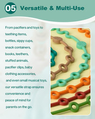 Littlehugs Toy Straps for Baby, Adjustable Toy Holder for Stroller Accessories,