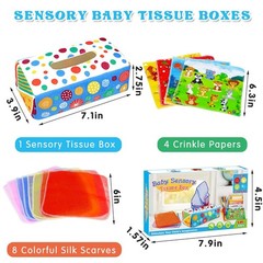 Baby Toys 6 to 12 Months – Baby Tissue Box Toys Montessori Toys for Babies 6-12