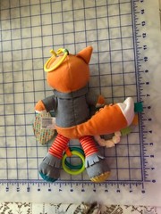 Infantino Playtime Plush Fox Developmental Activity Toy Rattle Crinkle Teether