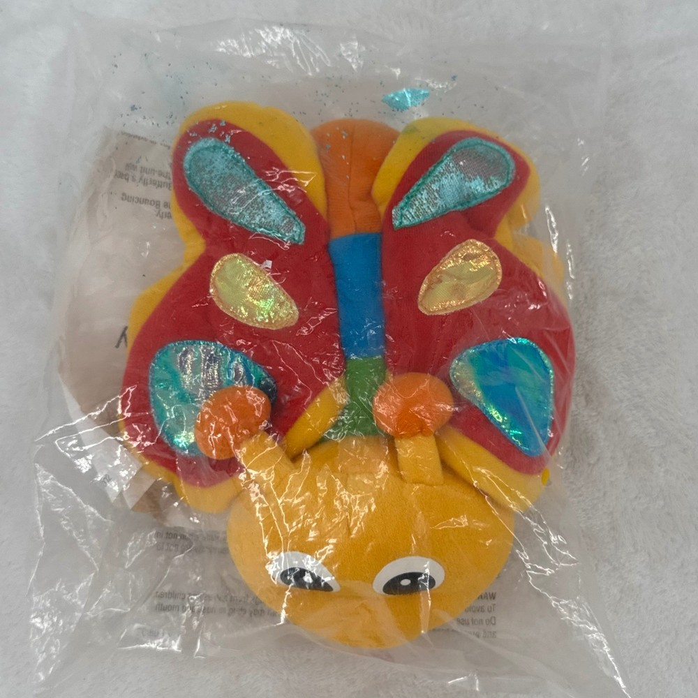 The Learning Journey Crawl Abouts Bouncing Butterfly Baby Toy Musical Plush, New