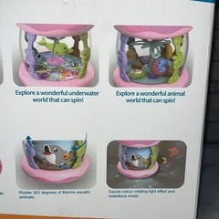 Baby Toys 6-12 Months, Babies Ocean Rotating, Light Up color change, Music, play