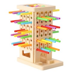 Pull Ball Drop Game with Color Learning Tabletop Fun Board Game for Kids