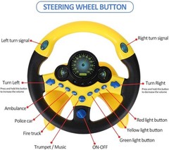 Funny Interactive Driving Simulator for Kids with Rechargeable Battery & Lights