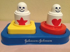 VTG. JOHNSON & JOHNSON, SORTING TODDLER BATH TOY, COMPLETE, DEVELOPMENTAL, USA