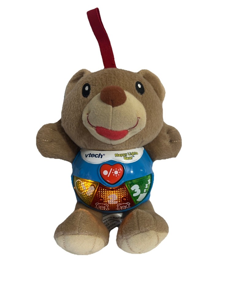 Vtech Happy Lights Bear Light Up Tested and Works Baby Child’s Sensory Toy