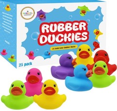 The Dreidel Company 25-Count Classic Rubber Duck Toy 25-Pack, Multicolored