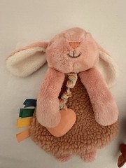 Lot 2 Itzy Bitzy Crinkle Lovey Baby Brown Fox Pink Rabbit Sensory Toy Teether