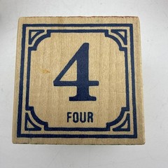Wood Alphabet Number Animal Learning Blocks Lot of 14 Random Used
