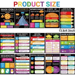 Fankya 15PCS Reading Comprehension Posters Classroom Library Decor Reading Bu…