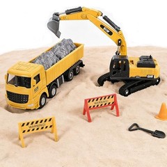 Alloy Mini Construction Vehicles, 3Pcs Die-cast Metal Toy Set with Pull Back