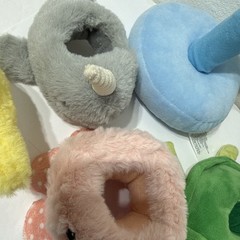 Plush infant toddler stacking rattle toy sea creatures soft baby toy 5 Pcs