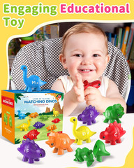 26PCS Dinosaur Alphabet Learning Toys for Toddlers Kids 3-5, Montessori Educatio