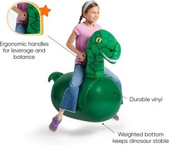 Inflatable Dino Bouncer for Kids 5+ Outdoor Jumping Toy Hopping Animal Play
