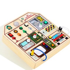 Montessori Wooden Busy Board for Toddlers 3 4 5 Years Old, Wooden Sensory Tod…