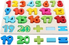 Wooden Alphabet Number Shape Puzzles Set