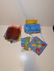 Baby Tissue Box Rainbow Tissues Play Paper Crinkle Sensory Teether Mirror