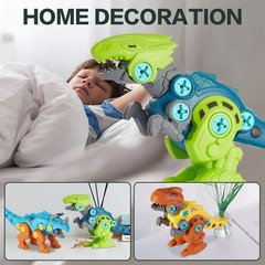 4-Piece Dinosaur Take Apart Toys with Electric Drill for Creative Building Fun