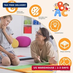 2 Pack Wooden Puzzles, Toddlers Alphabet Number Puzzles, ABC Learning Toys for K