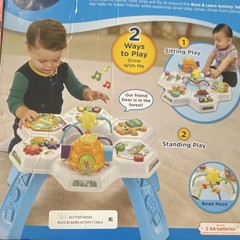 VTech Buzz & Learn Activity Table Forest Friends, 2 Ways to Play, 9-36 Months