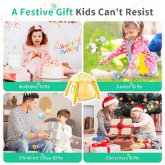 HalloDeer Kids Play Tent with Star Lights, Inflatable Toddler Tent Dome for B…