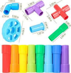 STEM Building Blocks Toy for Kids, Educational Toddlers Preschool Brain Toy Kit,