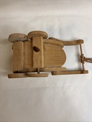 Natural Wood Rolling Baby Stroller Toy 7”