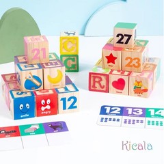 26pcs Wooden ABC Letters Building Blocks Learning Education Toys Kids gift
