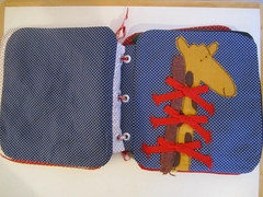 VINTAGE NEW HANDMADE FABRIC HOW TO TEACHING BABY BOOK HOOKS ZIPPER SNAP BUTTONS
