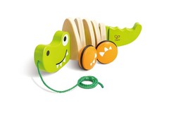 Hape Wooden Walk-A-Long Croc for Babies| Pull Pull Walking Toy for Toddlers…
