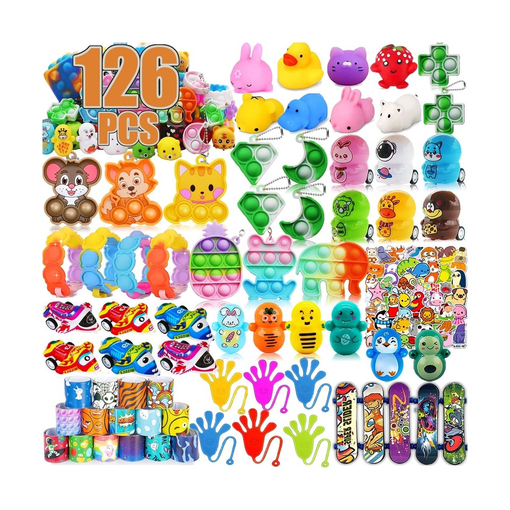 126 Pack Party Favors for Kids 3-5,Pop Fidget Toys, Classroom P… FAST USA SHIP