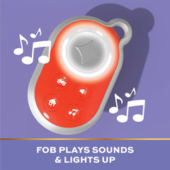 FAO Schwarz Busy Keys Lights & Sounds Infant Toddler Toy Car Key Ring Fob 10m+