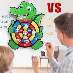 Child Montessori Toys for Kids 2 To 4 Years Old Cartoon Animal Dart Board Sticky