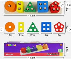 Montessori Wooden Educational Toys for Kids Learning Puzzles Shape Sorter Toy