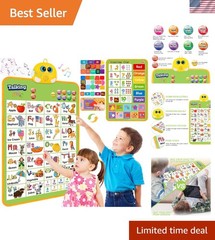 Interactive Talking Alphabet Wall Chart – Engaging ABC & 123s Music Poster