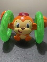 Bright Starts Roll & Glow Monkey Crawling Baby Toy With Lights And Sounds Works