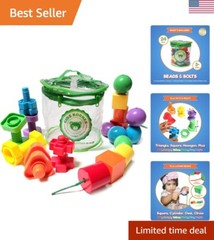 Travel-Friendly Jumbo My First Lacing Beads & Nuts – Fun Toddler Educational Set
