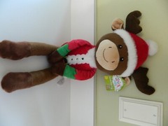 Spark Create Imagine Moose Reindeer Christmas Plush Baby Rattle Holiday Toy 19”