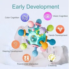 Baby Sensory Toys For 0-6 6-12 Months Food Grade Teething Toy Gift For Boys Girl