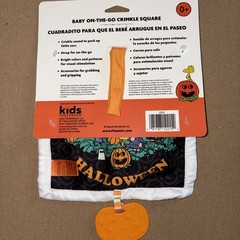 Peanuts Halloween Deluxe Crinkle Square Teether Stroller Toy NEW