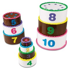 Learning Resources Stack and Count Layer Cake – 10 Pieces, Ages 18+ months