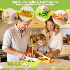 Complete Toddler Kitchen Toys Set: 20 Pcs with Safe Knives & Cleaning Tools