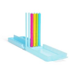 Tabletop Color Sorting Toy with Rod Base and Foldable Case for Desk Play
