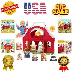 Toys for 1 2 3 Old Boys and Girls, Big Barn Playset with Farm Animal, Presch…