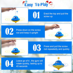 Light Up Spining Top Toy with Flashing Lights, Learning/Sensory Toys for Toddler