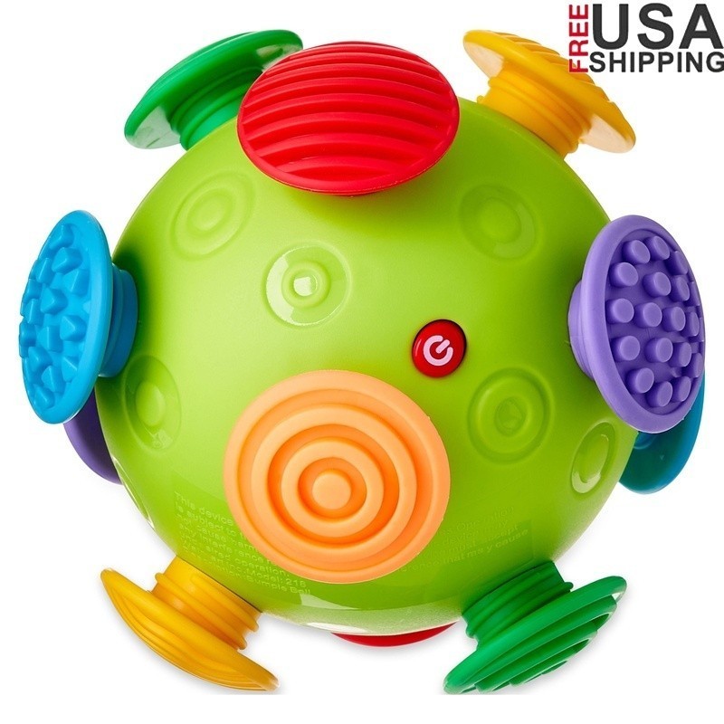 Colorful Bouncing Ball Toy Kids 12M Battery Operated Sensory Play Fun New