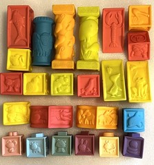 ABC Numbers Animals Educational Stacking Building Squishy Soft Rubber Toy Blocks